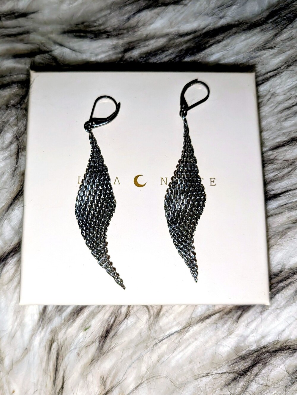 Gunmetal Chain Fringe Earrings